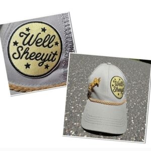 **SOLD**Women's Trucker Hat With Butterfly Brooch